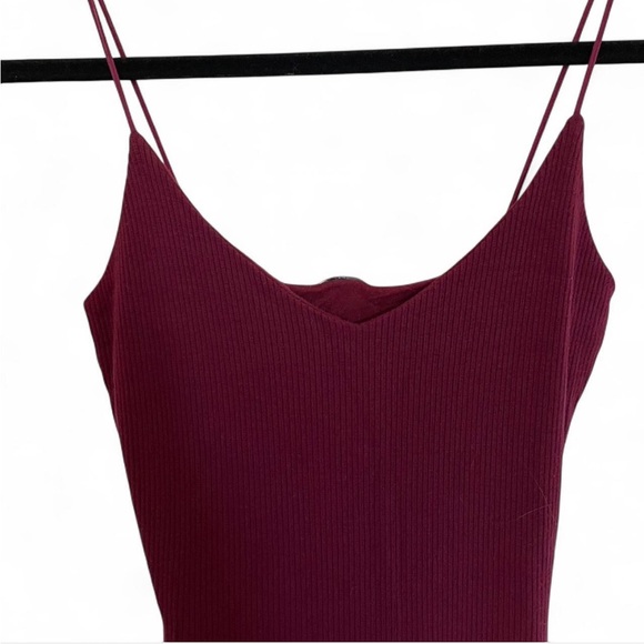 Burgundy Mini Summer Dress - Picture 3 of 5